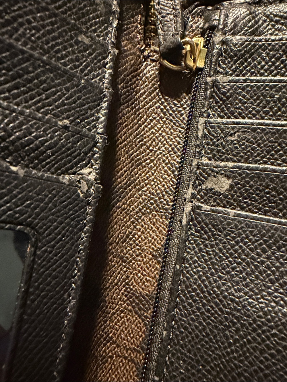 COACH Black Pebbled Leather Zip Wallet with Gold Logo - Picture 8 of 10
